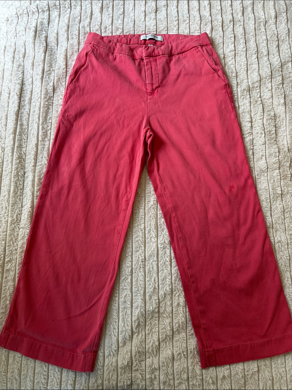 High rise, wide leg pink women’s pants size 10